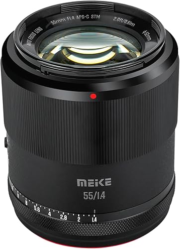 Vista 5 de Meike 55mm F1.4 Lente de Apertura Grande Enfoque Automático AF STM Motor de Paso APS-C Retrato Lente Fija Principal Compatible con Cámaras Sony E