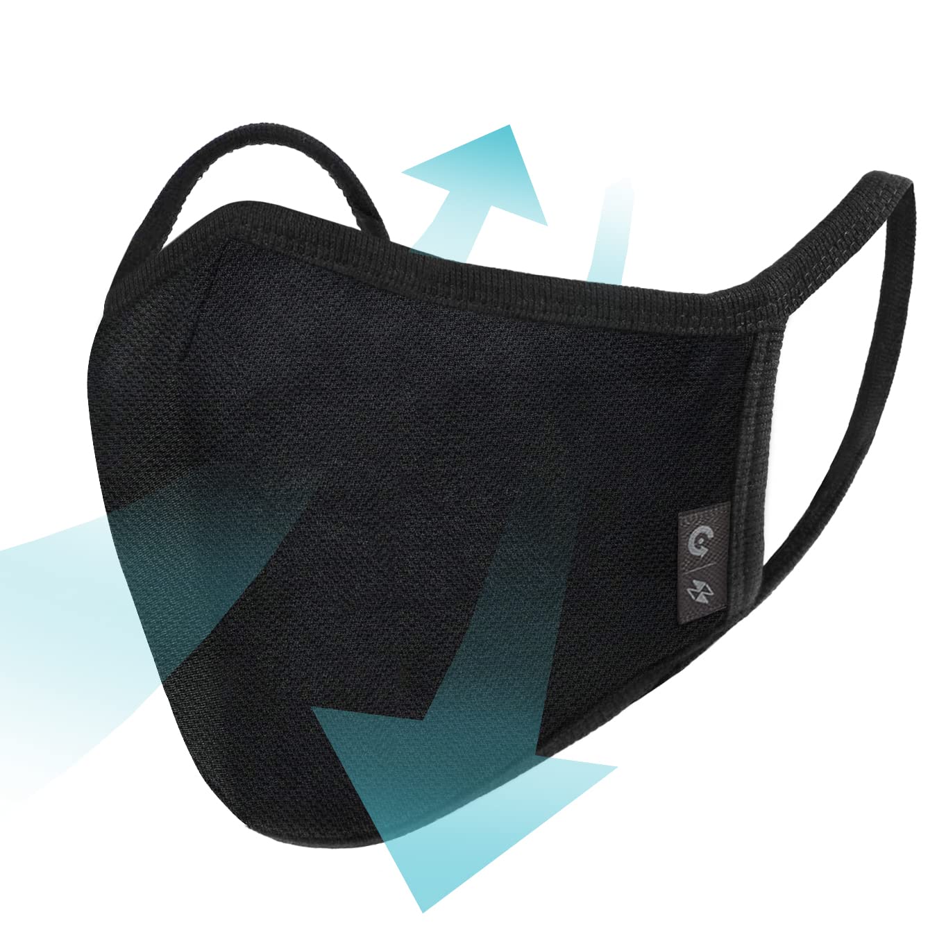 Mascarillas reutilizables lavables de tres capas, 100% algodón, para exteriores, unisex, color negro