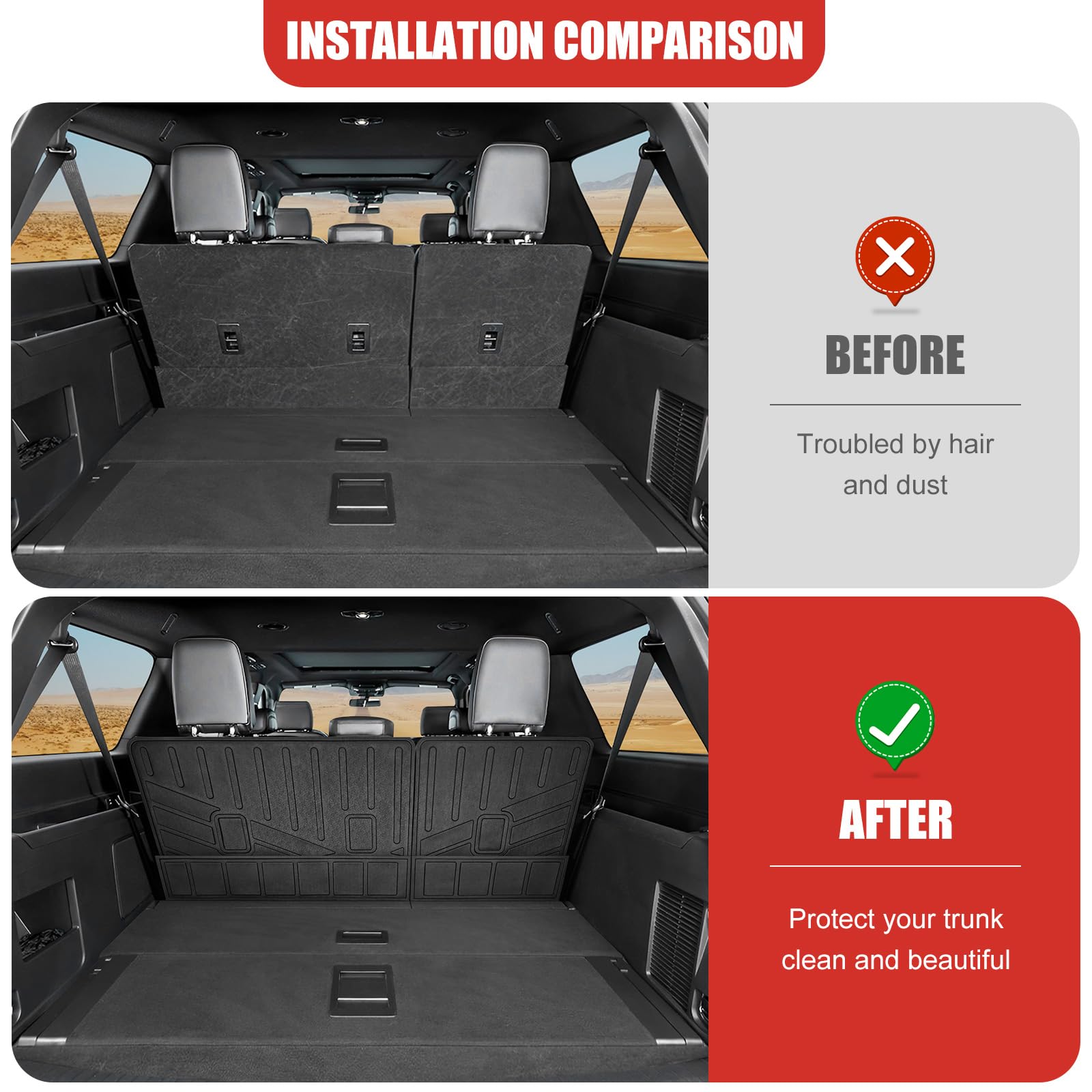 Aazon.co: JTYZS Trunk At & Backrest At For 2018-2024 Ford Expedition Ax/Lincoln Navigator - View #9