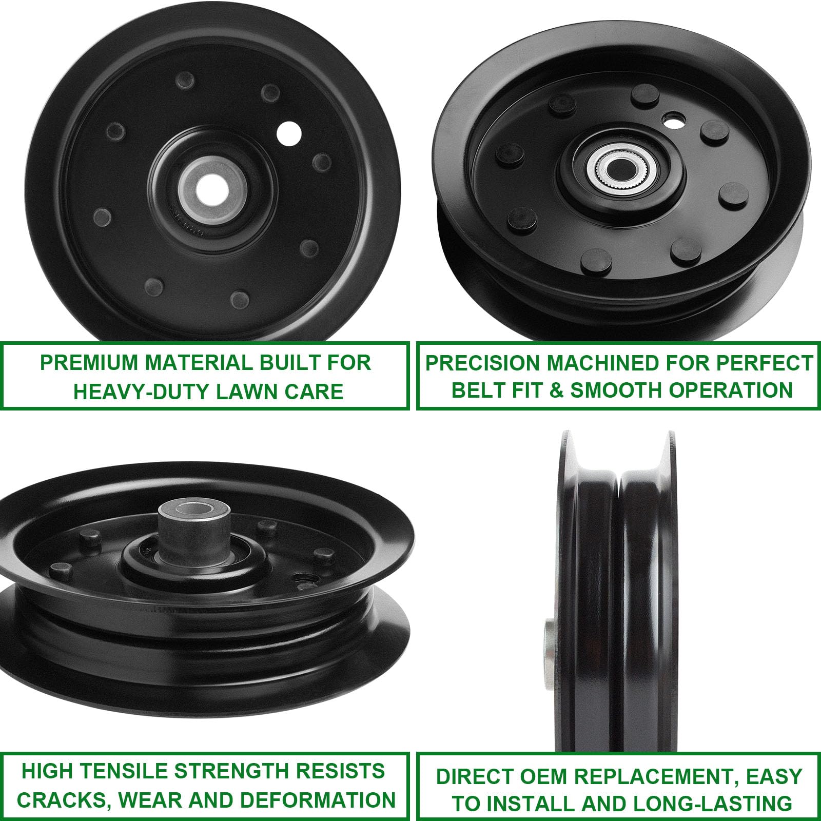 Polea tensora OEM mejorada para Ariens Edge 34 42 52 Zoom 1540 1634 Gravely ZT XL42 ZTX42 Series Reemplaza 07327800 034286 07315100 07326000 07317700 polea tensora