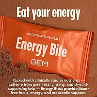 Vista 7 de GEM Energy Caffeinated Bite Energía Holística y Sostenida Apoya el Metabolismo, la Estamina y la Resistencia 40 mg de Cafeína, Raíz