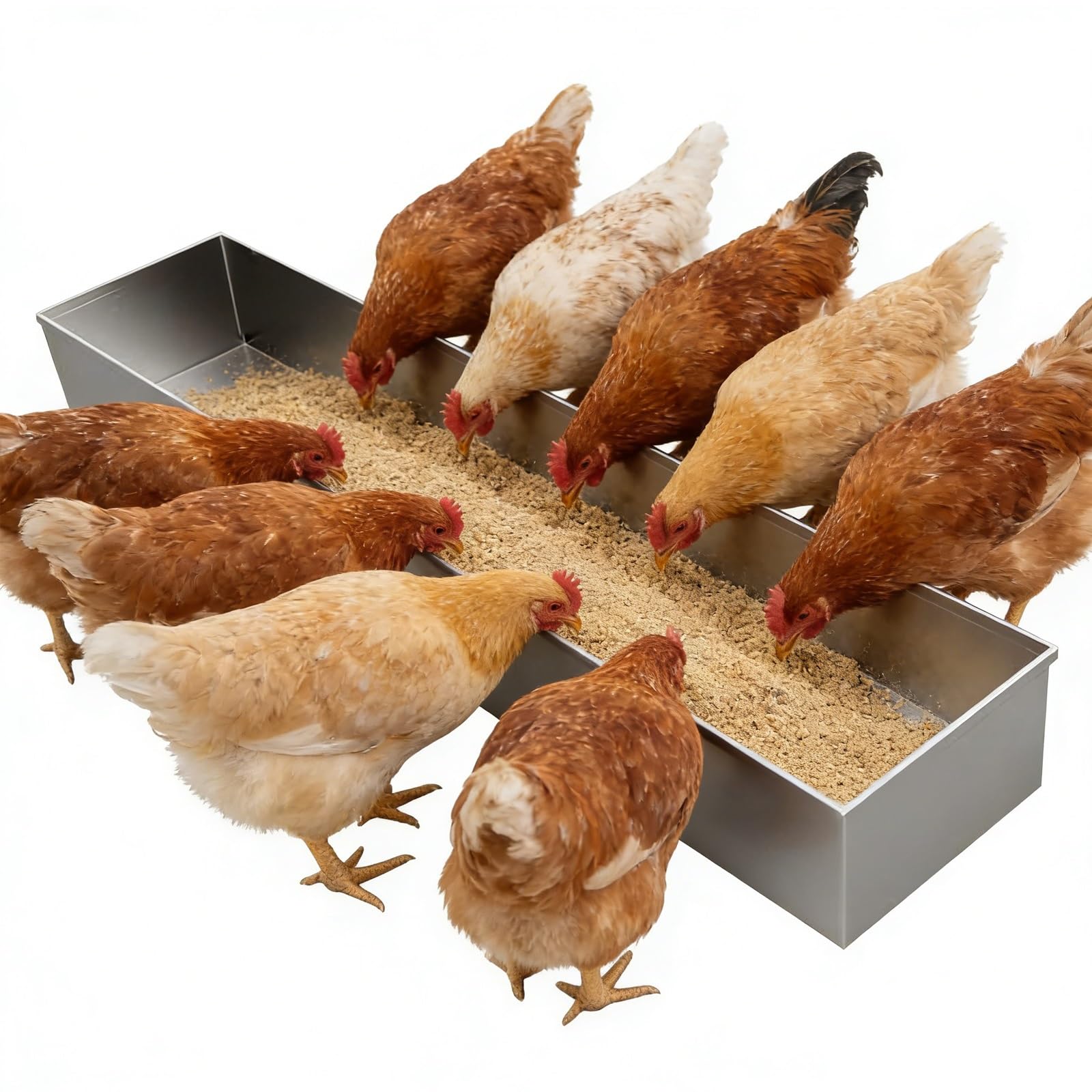 Canal de alimentación de ganado personalizable para alimentador de heno portátil, para pastos para conejos, pollos, patos y cerdos
