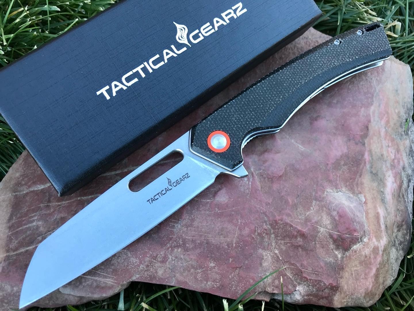 TACTICAL GEARZ Pocket Knife for EDC!! Flax Micarta Handle