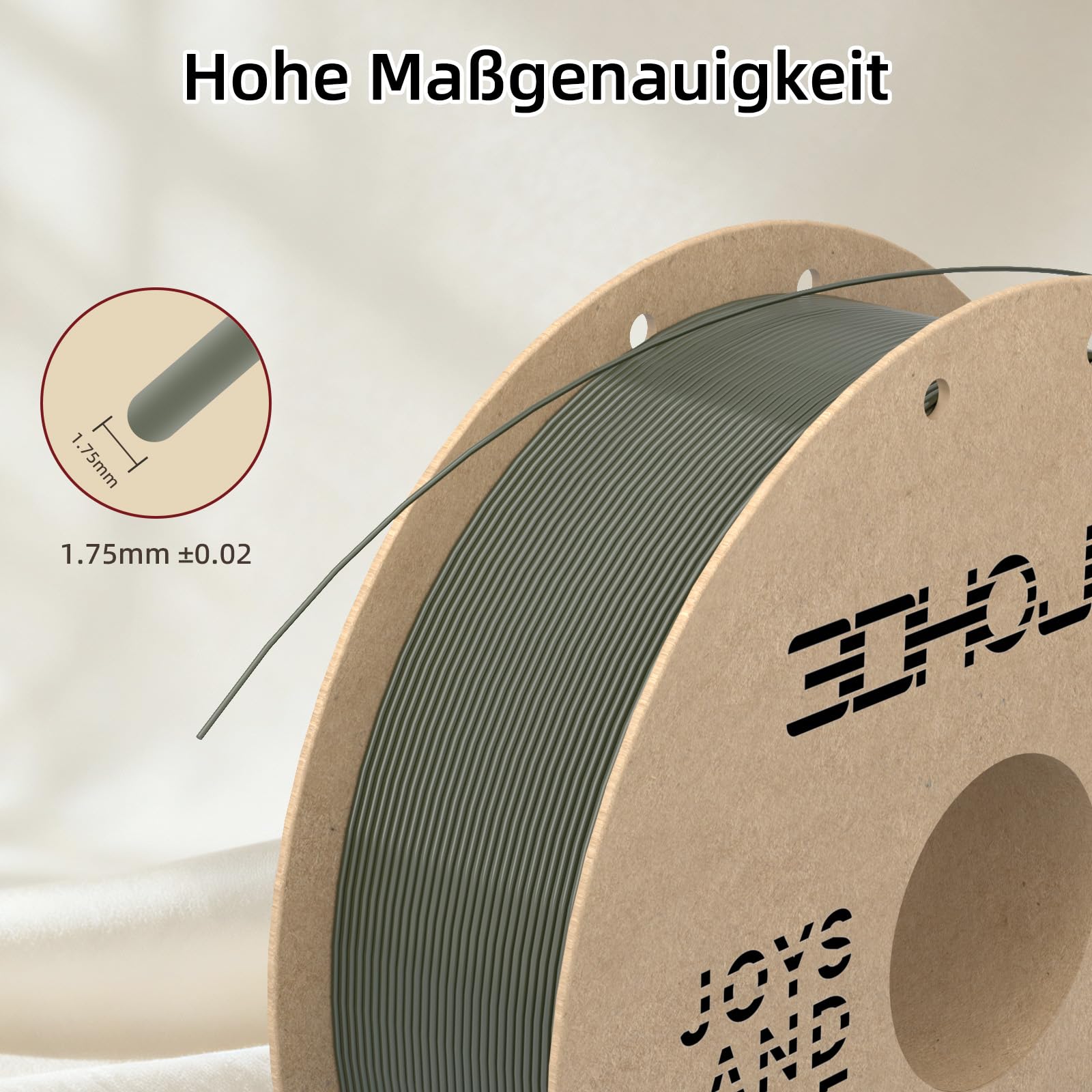 3DHoJor Silk PLA Filament 1.75mm 4KG Seidig Metallisch PLA für 3D Drucker | Seiden-PLA mit Seidenglattes Finish, Seidig Metallisch 3D Drucker Filament, Hochglänzende Oberfläche, Maßgenauigkeit ±0,02mm
