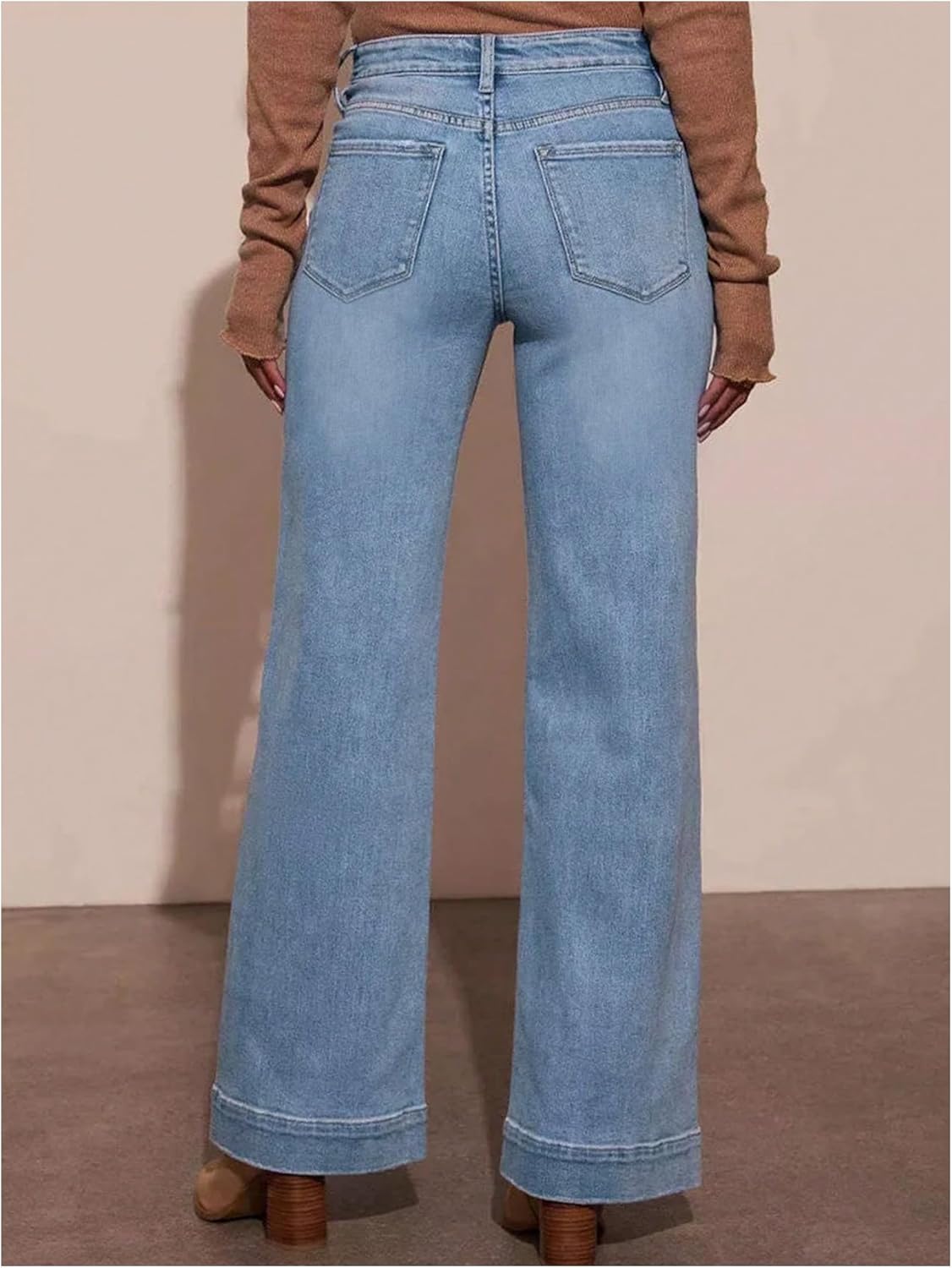 SOLY HUX Women's High Waisted Jeans Straight Leg Baggy Denim Pants Casual Long Trousers - Image 2