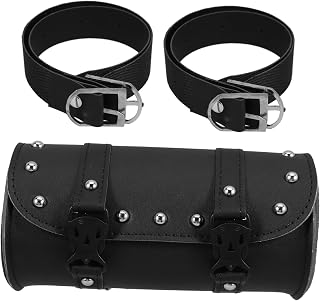 BESTOYARD Motorcycle Tool Storage Bag PU Leather Side Bag for Motorcycle