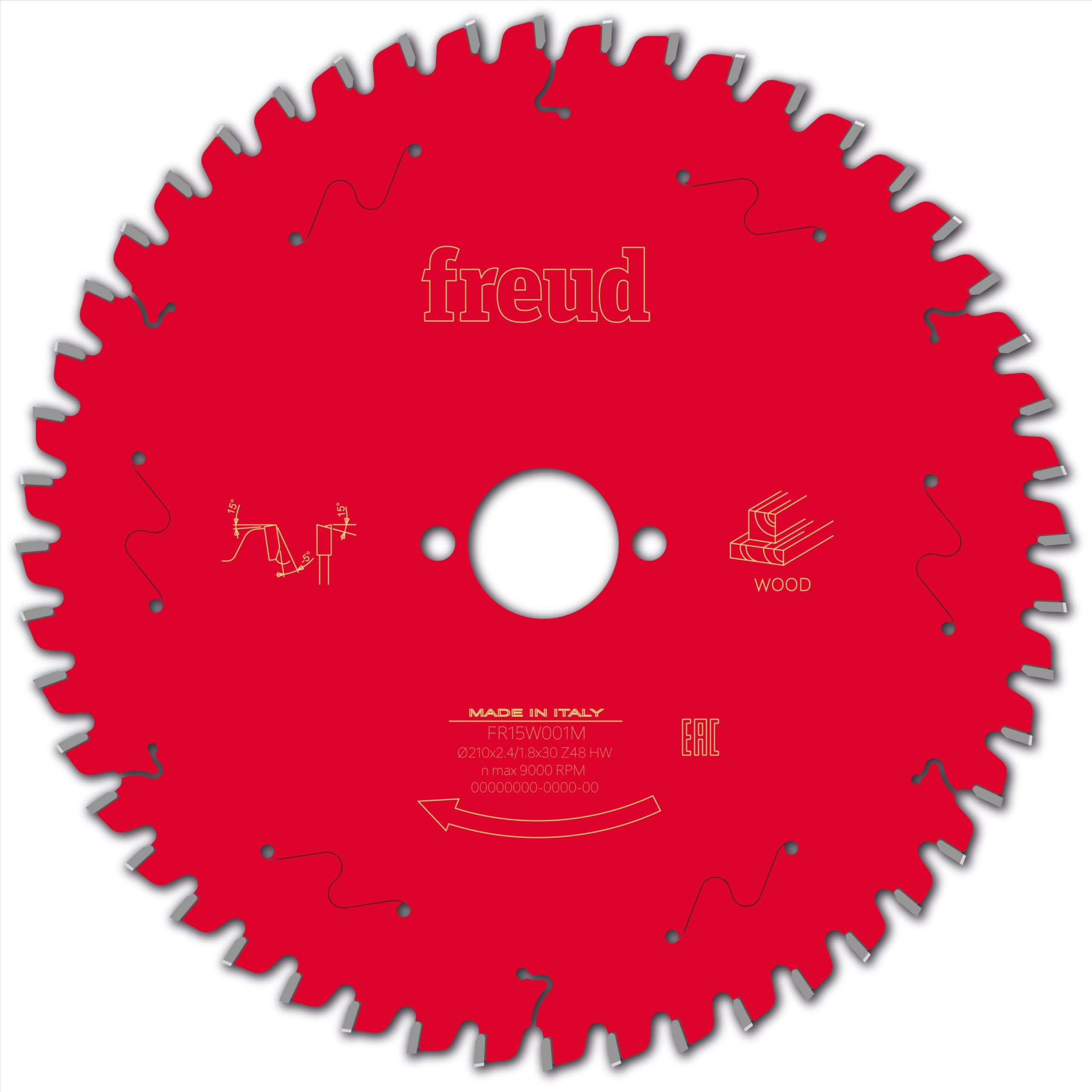 Freud Wood Mitre Saw Blade 210mm x 30mm 48T Corded