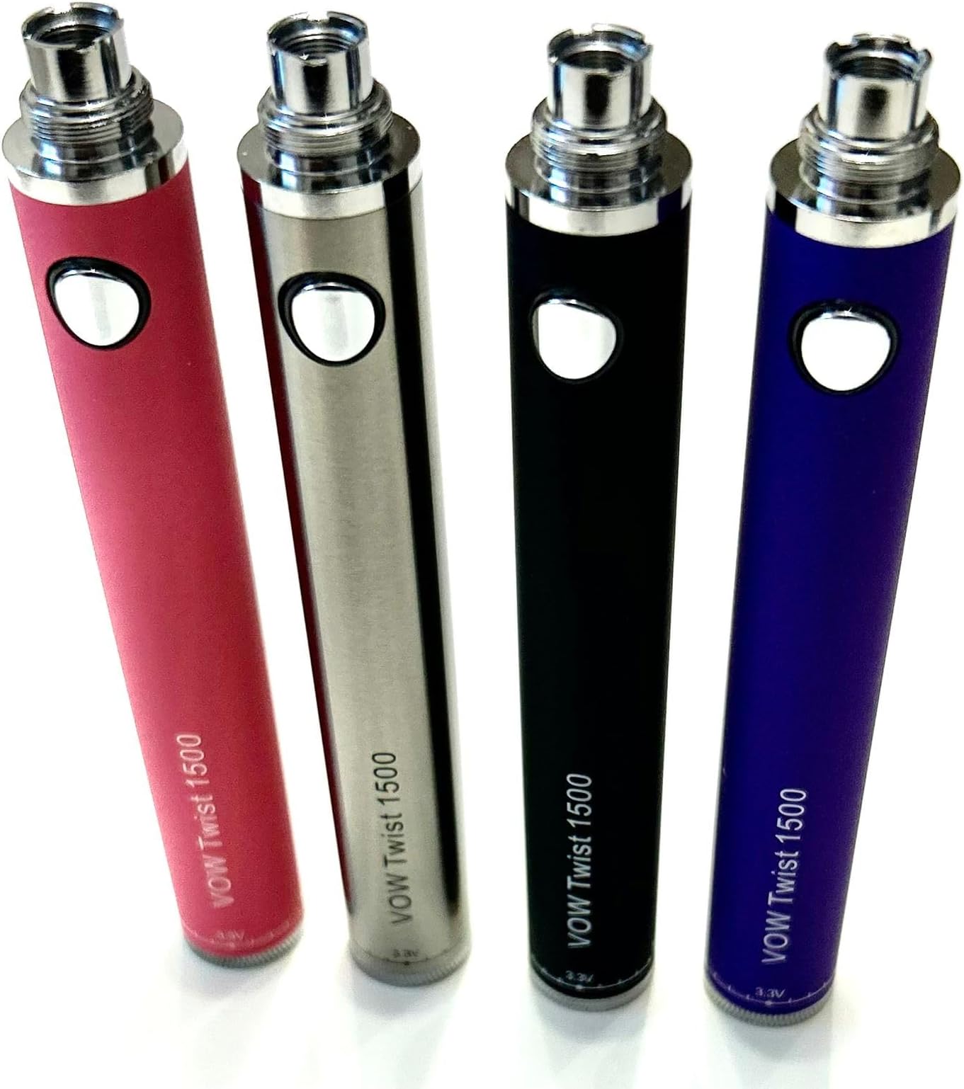 VOW® Evod Twister Spinner 1500mAh Variable Voltage 3.3-4.8V Vape Battery - No Nicotine Item (Black)