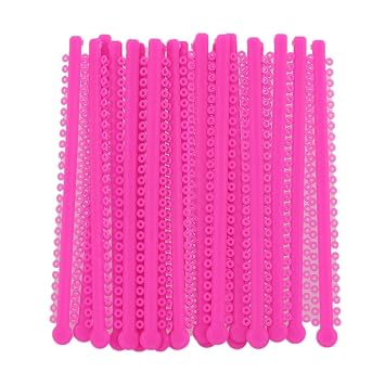 Dental Orthodontic Ligature Ties Elastic Rubber Bands L-Pink-3#