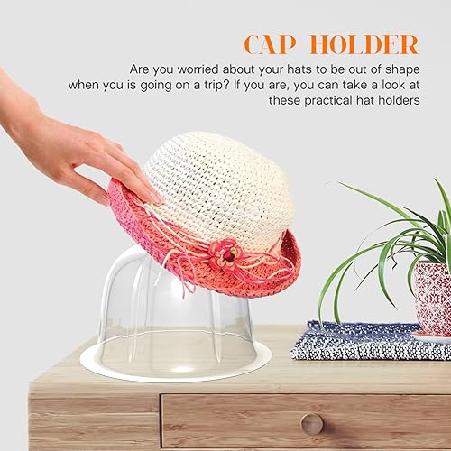 Miniatura 3 de Abaodam 8 soportes duraderos para sombreros soportes de plástico para sombreros prácticos soporte de sombrero de vaquero para ropa de viaje armario