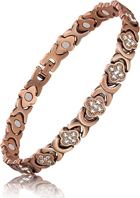 Jecanori Copper Ankle Bracelet for Women, 3800 Gauss Ultra Strength Magnetic Anklet bracelet