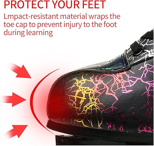 Miniatura 4 de LEAFIS Patines clásicos de caña alta para adultos, patinaje al aire libre, cuatro ruedas, patines brillantes para mujer