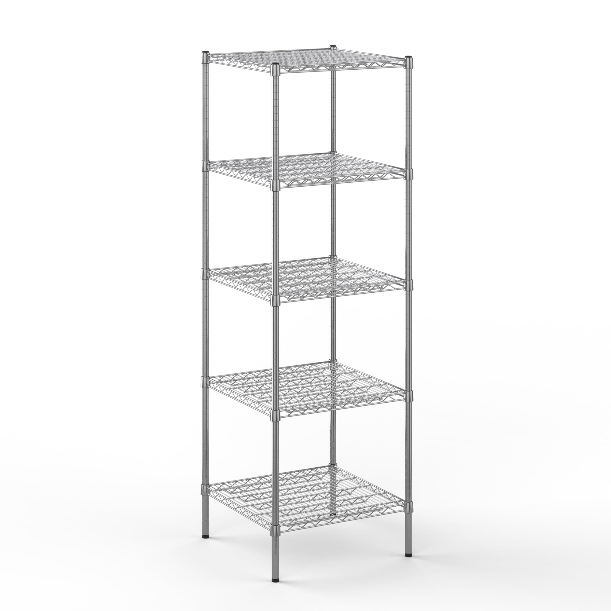 24" Deep x 24" Wide x 74" Height Wire Shelving Kit | 5-Tier | NSF Commercial Storage Rack Unit