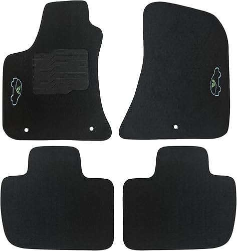 ecoMats Alfombrillas para Dodge Charger RWD 2011 a 2023 Chrysler 300 RWD 2011 a 2023 con almohadilla antideslizante para el talón del conductor,