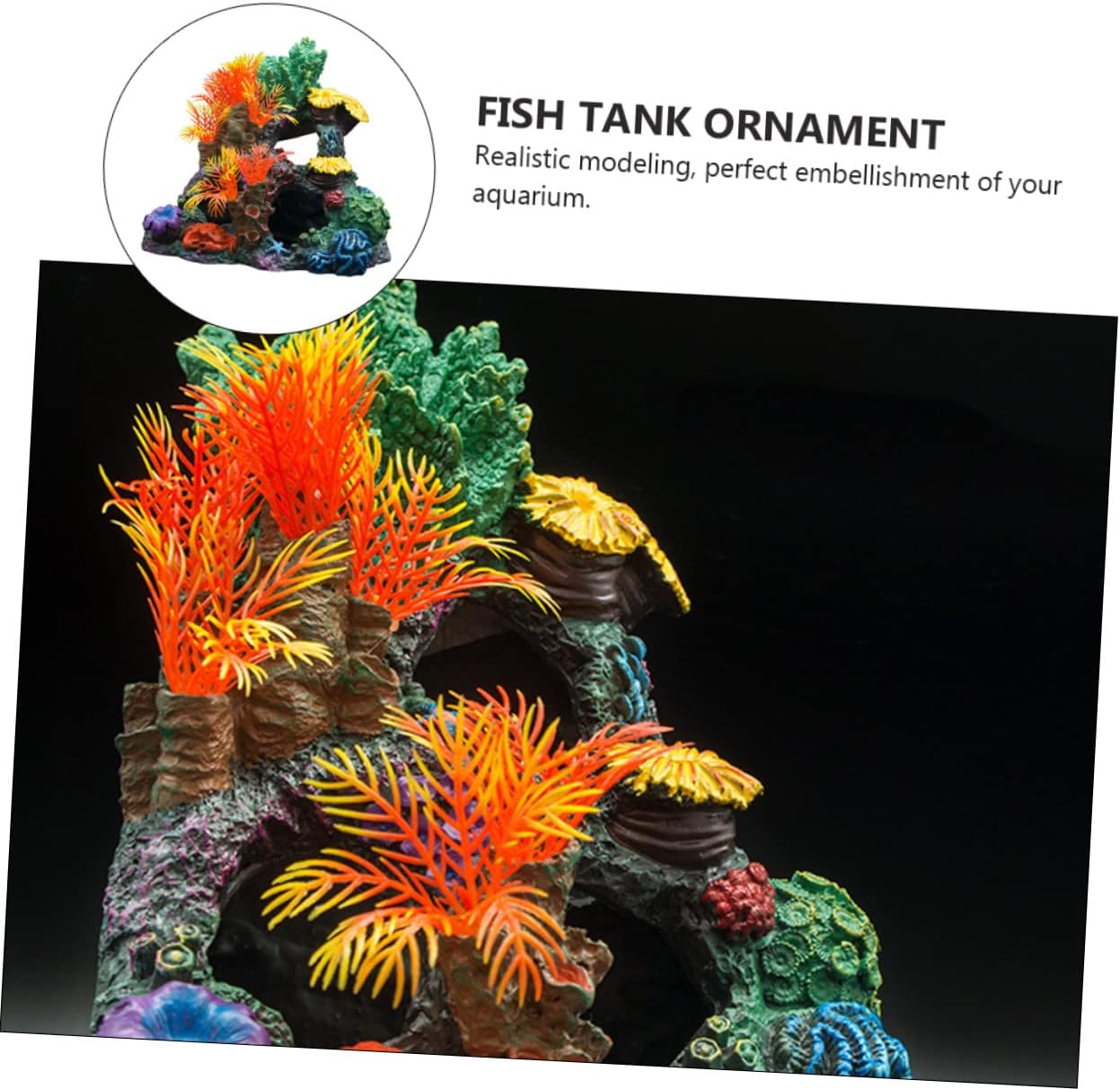 1pc Coral Aquarium Ornament Assorted Tank Decor Lifelike Resin Decoration for Enhancing Aquarium Landscapes and Providing Hiding Places for Fish