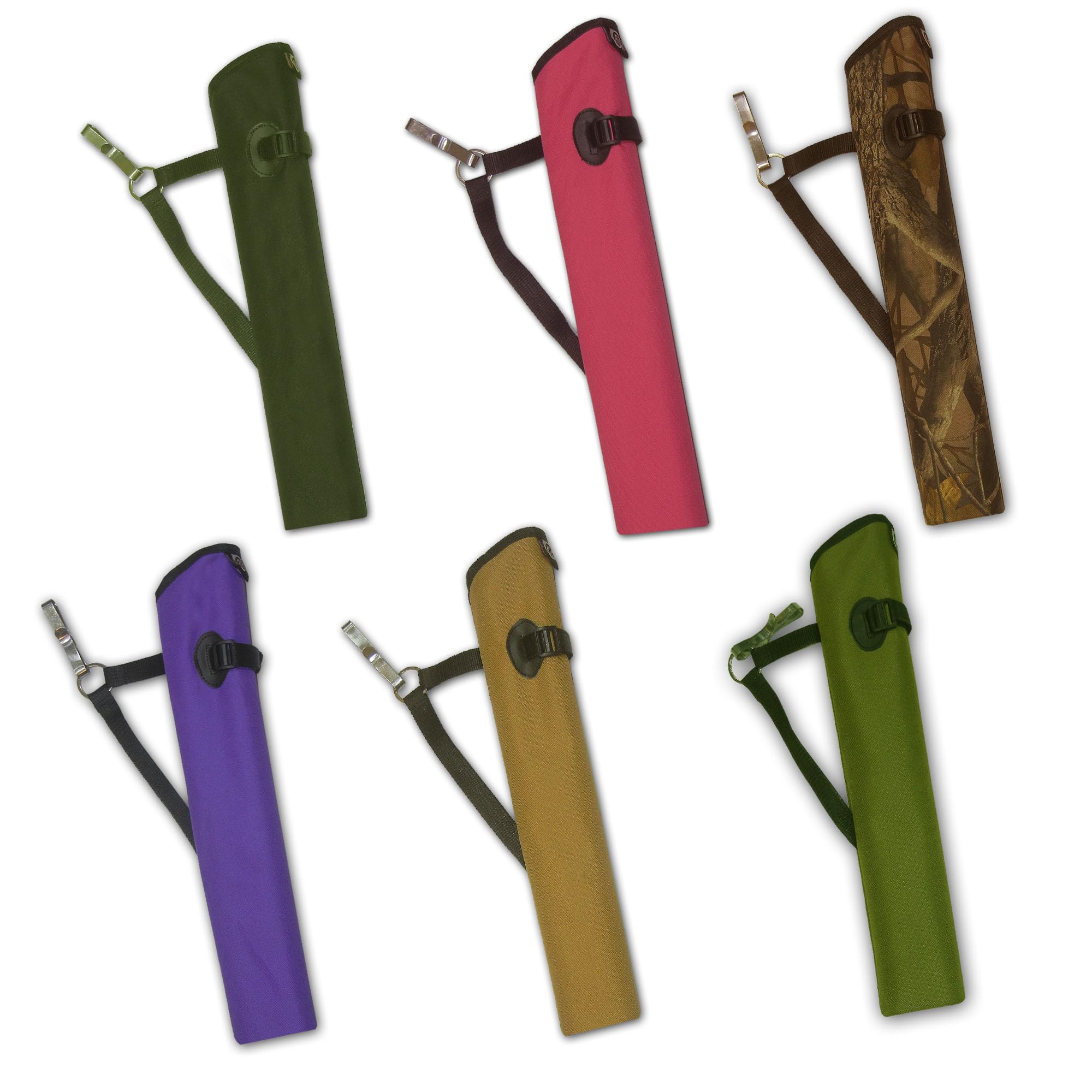 Archery Two (2) Tubes Recurve/Compound/Longbow Outdoor Hunting & Indoor Outdoor Shooting Target Practicing Nylon Fabric Side Hip Arrow Quiver