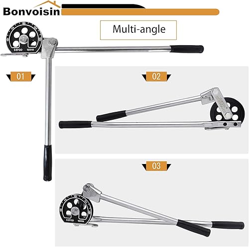 Vista 5 de Bonvoisin 5/8" OD Tubing Bender Manual Pipe Tube Bender 180 Degree HVAC Bending Tool for Copper Aluminum Pipes Air Conditioner Refrigeration Repair