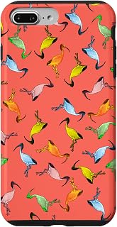 iPhone 7 Plus/8 Plus MULTICOLOR AUSTRALIAN BIN CHICKEN PATTERN ON ORANGE Case