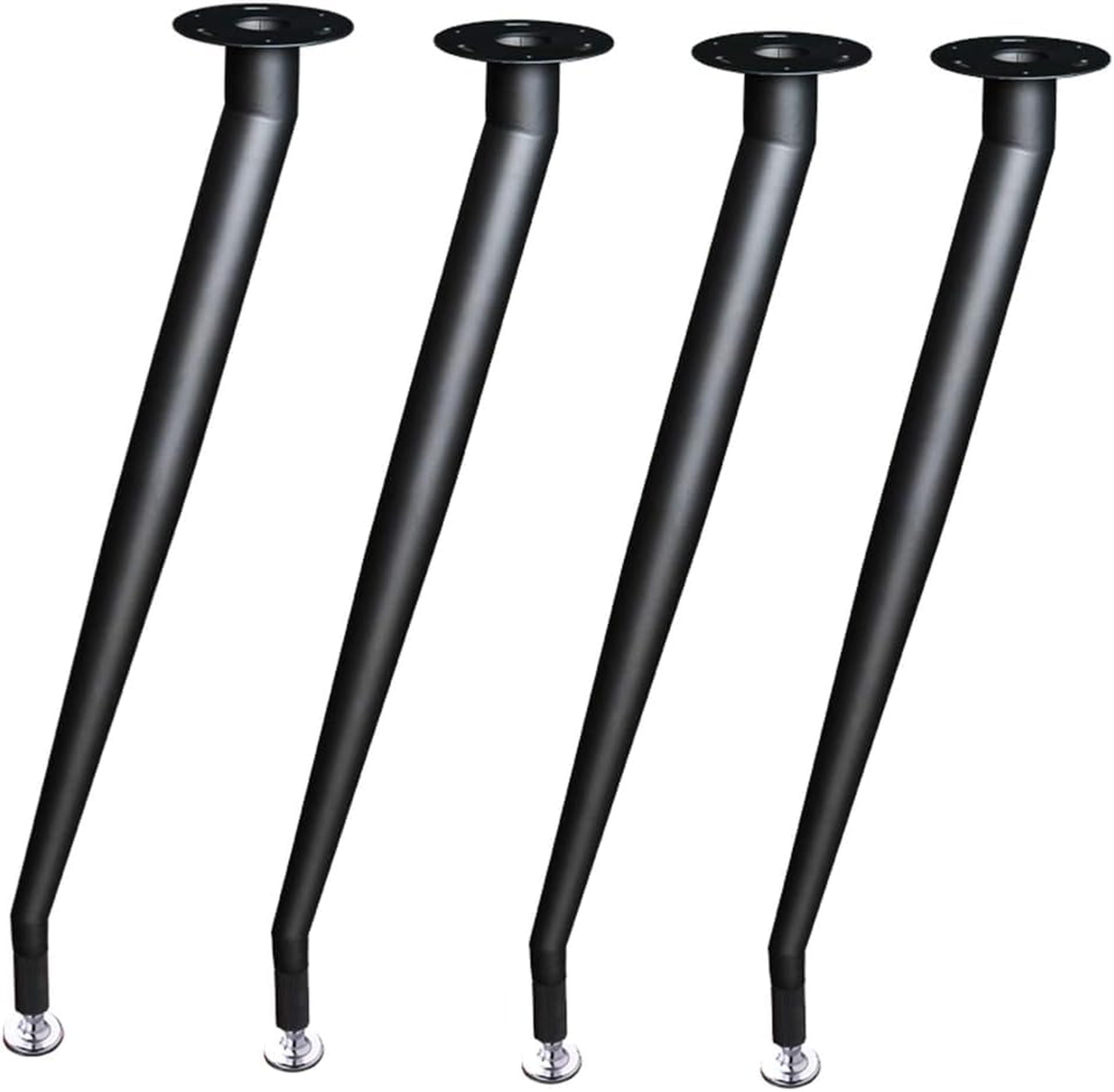 Ventuos Furniture lAdjustable Tapered, 30inch / 75cm Whith Bar Table Office Table Foot Stool, Metal Support (Black) Only Legs