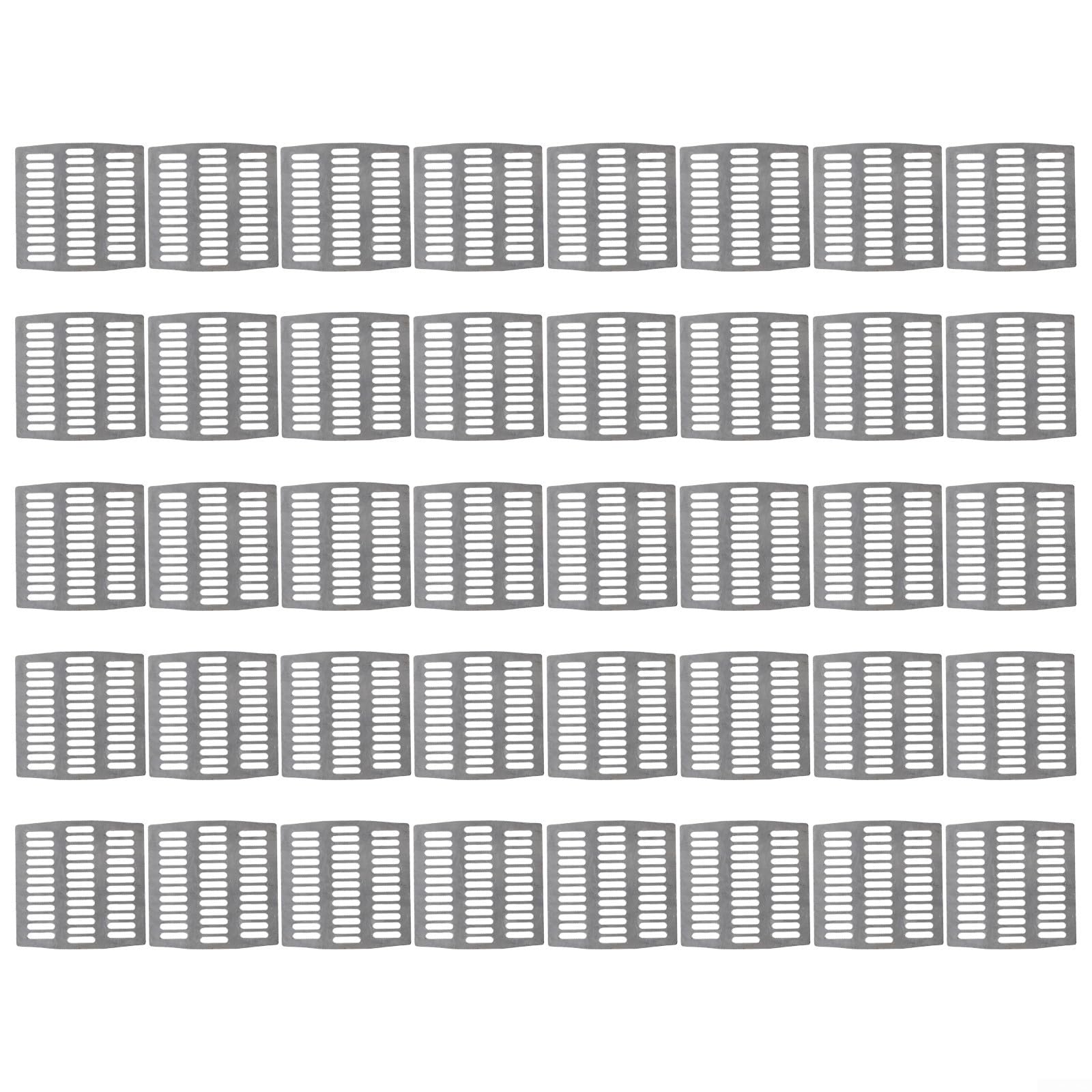 Cache-trous en acier inoxydable pour grille d'aération 7,6x7,1 cm x40
