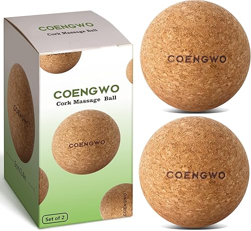Miniatura 8 de COENGWO Pelota de masaje de corcho, pelota de liberación miofascial de corcho, pelota de terapia de yoga para terapia de puntos de activación, nudos