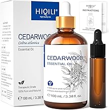 HIQILI Cedarwood Essential Oil, 100 ml, 100% Pure, Aromatherapy Oil, Fragrance Oil for Aroma Diffuser, Skin, Soaps, Hair Growth