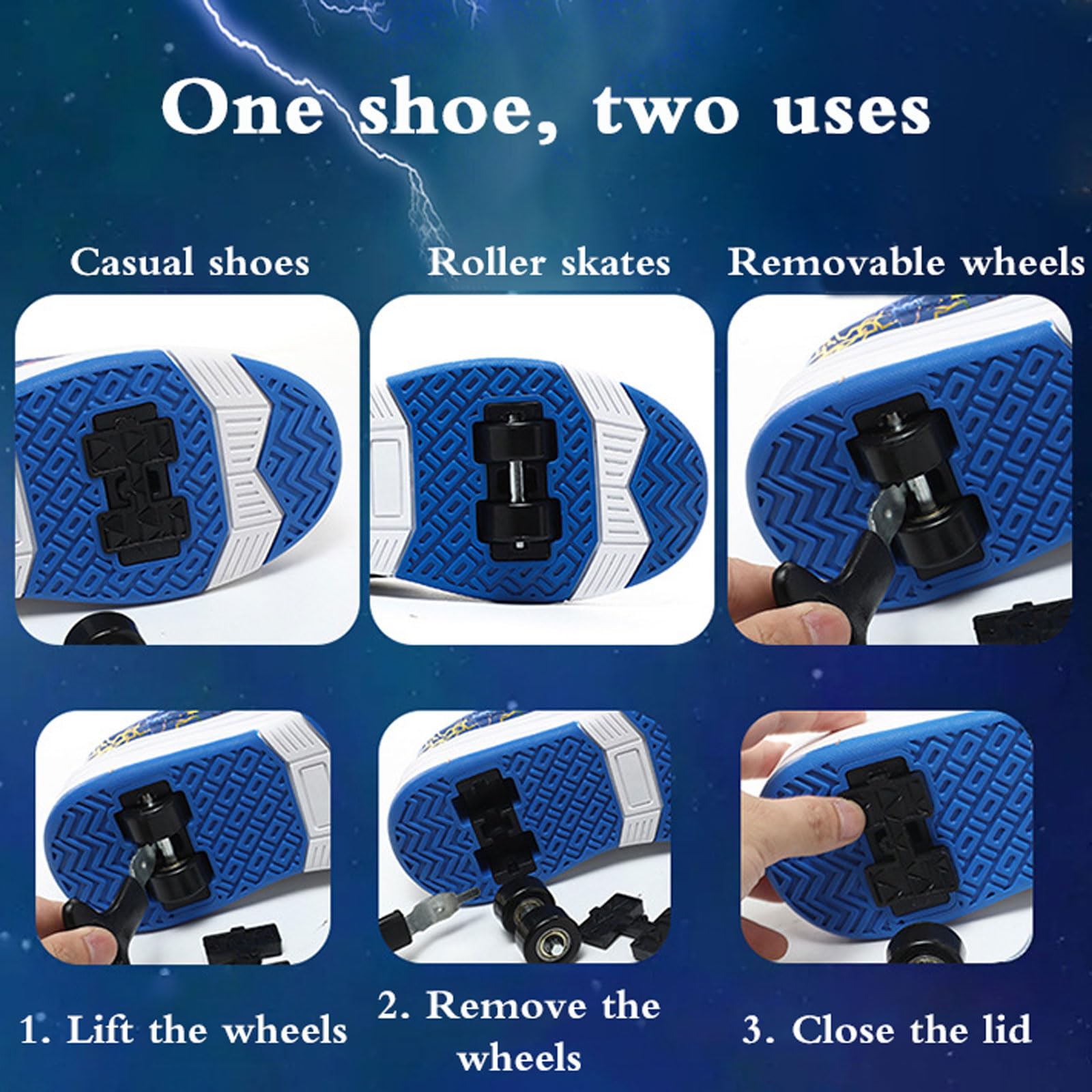 Zapatos con Ruedas para Niños y Niñas,2 en 1 Zapatillas con Ruedas,Zapatillas Deportivas al Aire Libre con 4 Ruedas Retráctil,Multiusos,Comodidad,para Regalos de cumpleaños y Navidad