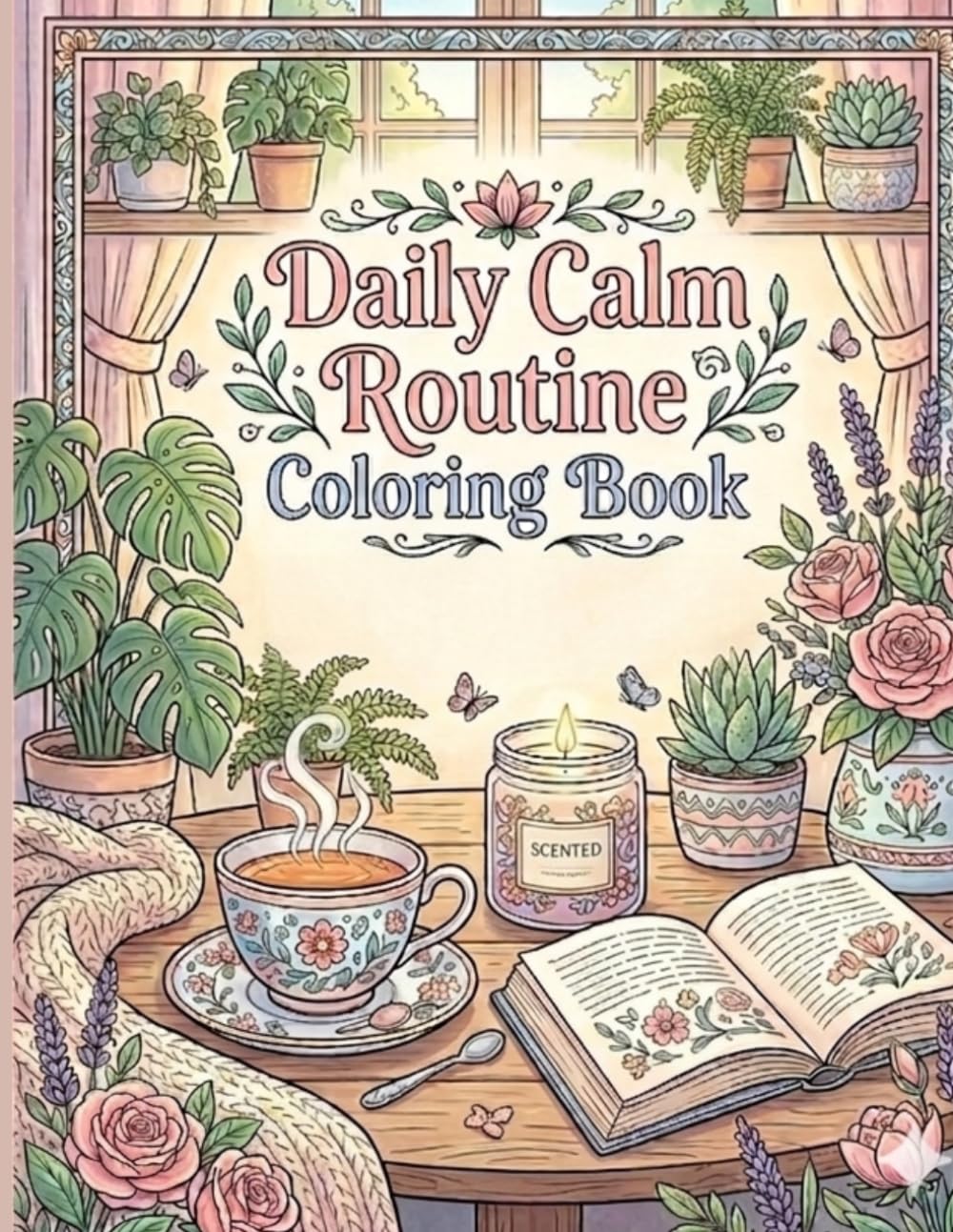 Daily Calm Routine Coloring Book: Relax, Color & Reflect