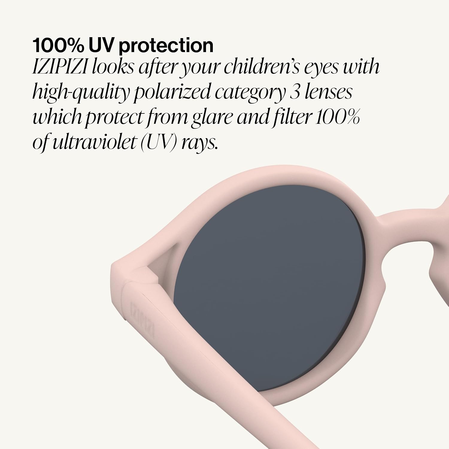 IZIPIZI Baby #D Pantos Sunglasses for 0-3 Years, 100% UV Protection Polarized Grey Lenses