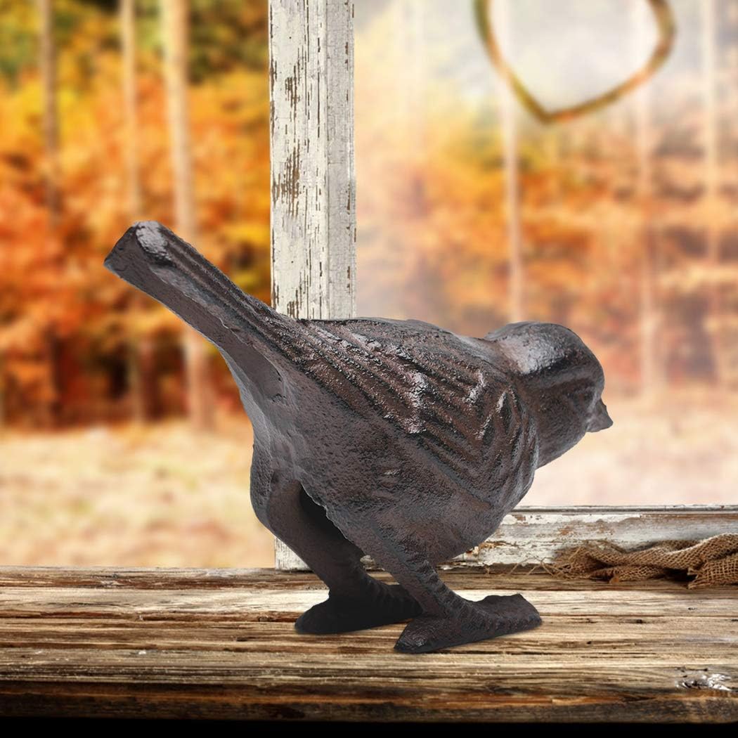 BRASSTAR Rustic Cast Iron Antique Bird Farmhouse Décor for The Home Bird Decorations Finish Collectible Replica Rust Color PTZY230 - Image 4