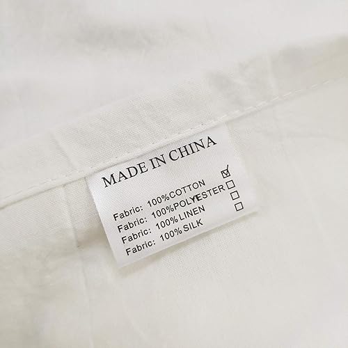 Miniatura 5 de Softta 2 fundas de almohada de 20 x 36 pulgadas, con volantes, decorativas, elegantes, con lazo, color blanco, 100% algodón lavado, tamaño KingCal