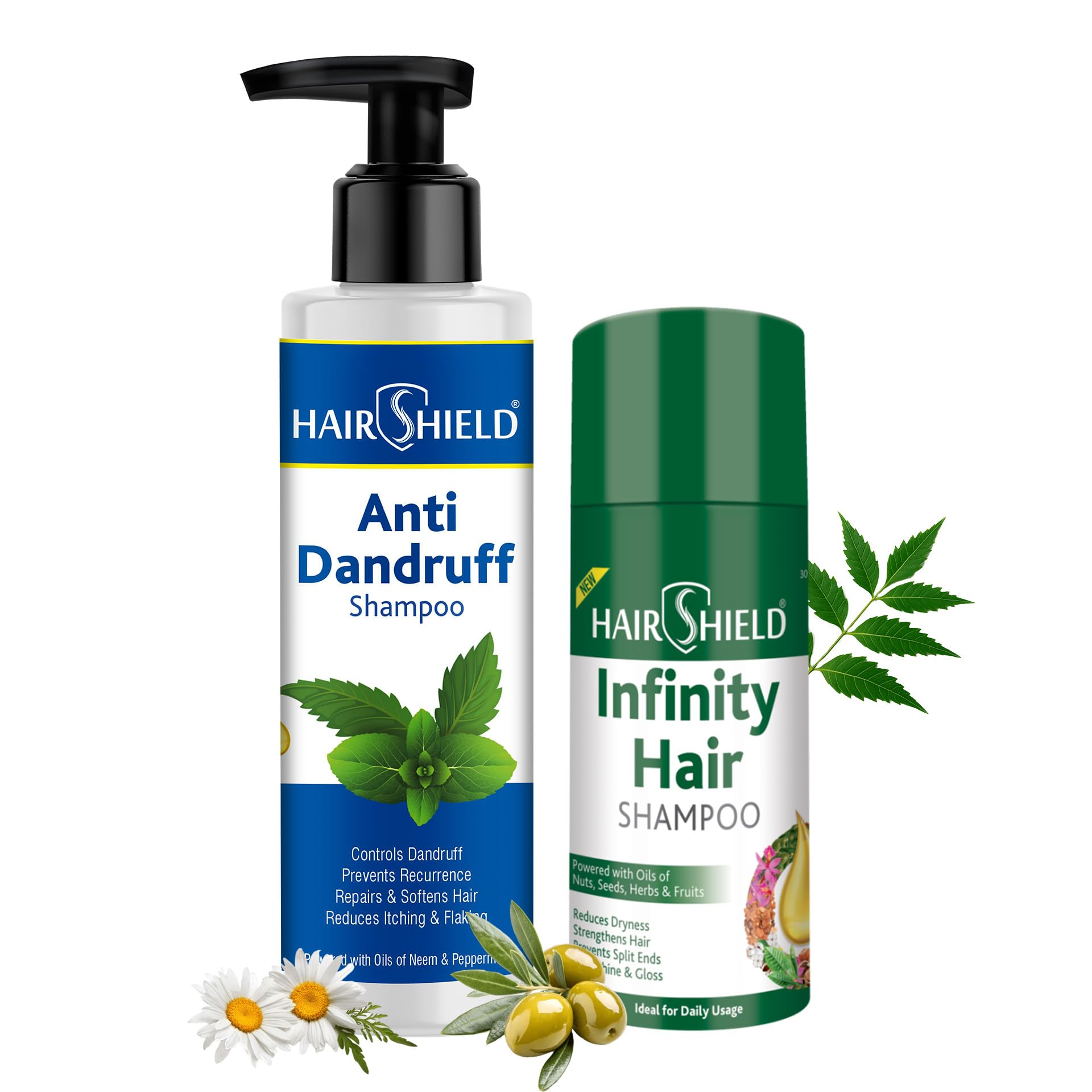 Hairshield Infinity Natural Shampoo (30ml) & Anti-Dandruff Shampoo (110ml) Combo | With Aloe Vera, Argan, Green Tea & Herbal Ingredients-image-27