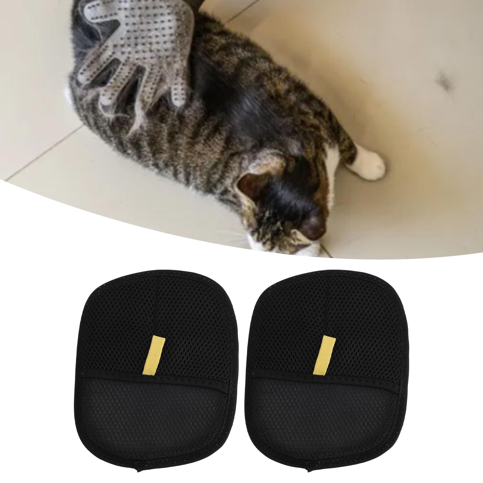 Cat Hair Removal Gloves Pet Hair Removal Gloves, Gentle Reusable Electrostatic Hair Remover for Furniture Sofas, Bedsheets - Image 3