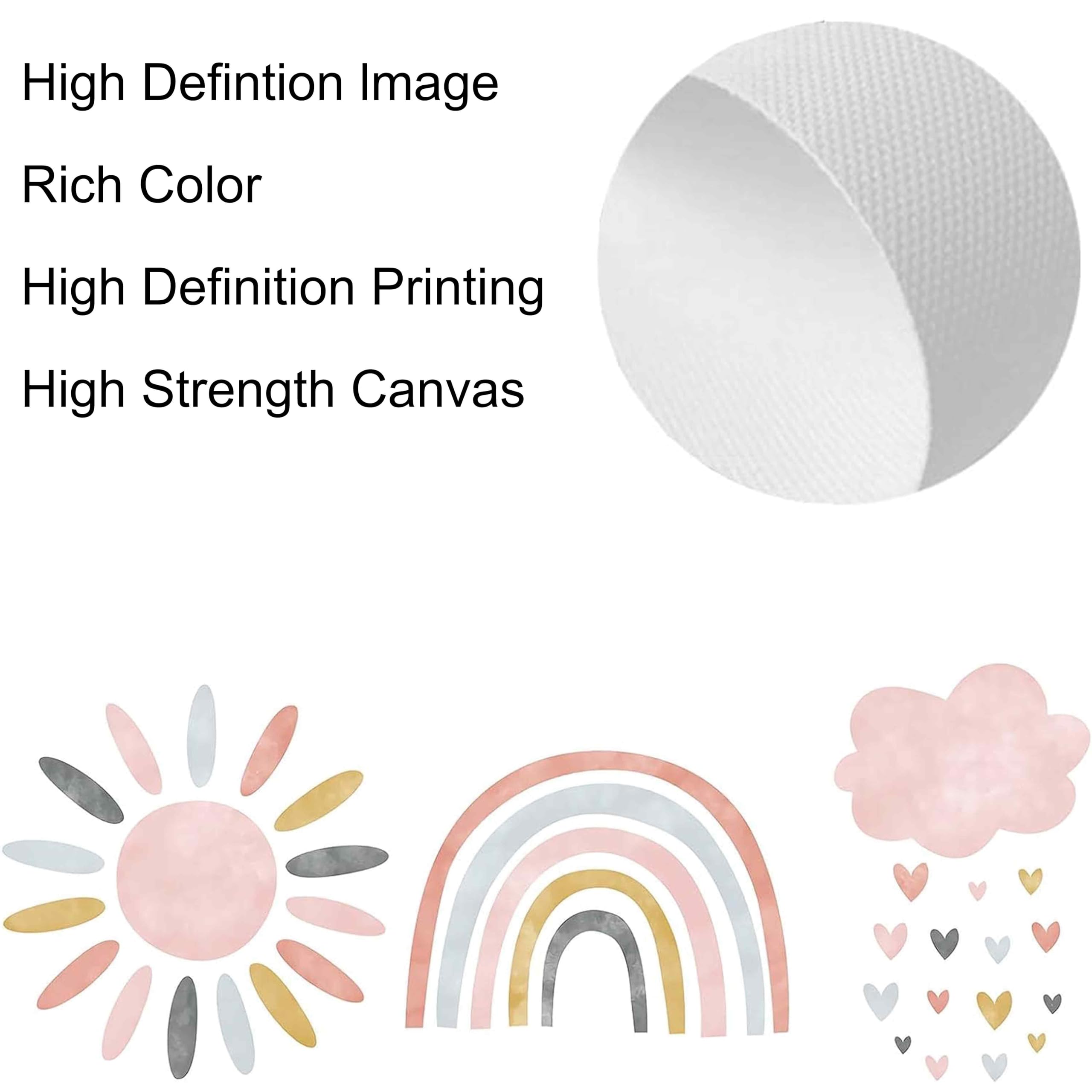Set di 3 poster arcobaleno，Quadri Cameretta Bambino Poster Cameretta，decorazione per la cameretta dei bambini，formato A4