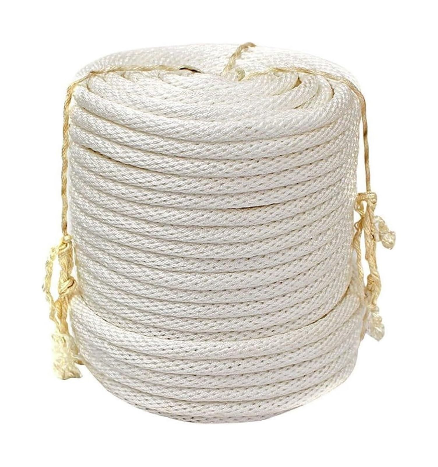 Lina poliestrowa, White Polyester Rope 10-100m 10-22mm Arborist Marine Camping