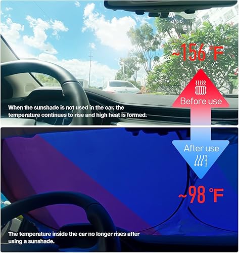 Miniatura 10 de Parasol para parabrisas de automóvil que bloquea los rayos UV, protector de parasol de material azul, sin reflejos reflejos, parasol para X1 X3 X5