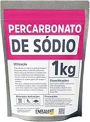 Percarbonato de Sódio Alvejante sem cloro limpeza ecológica multiuso tira manchas branqueador natural 1kg