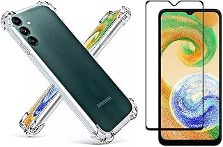Kit Capa Capinha Para Samsung Galaxy A04S Tela 6.5" Case Air Anti Impacto Transparente + Película De Vidro Temperado 3d Full Cover (Transparente + Vidro 3d)