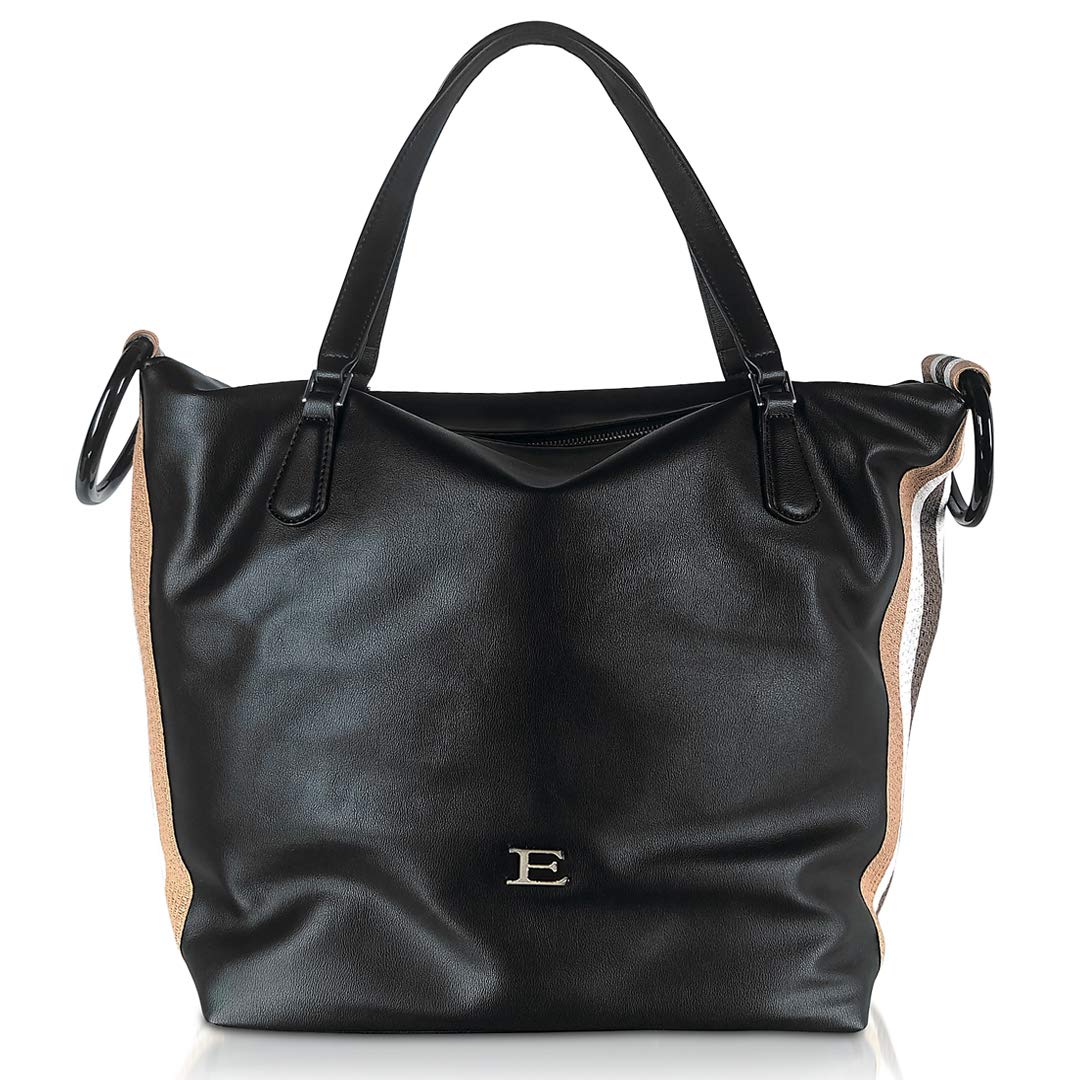 Ermanno Scervino Borsa Donna Maxi Shopper Pelle Nero