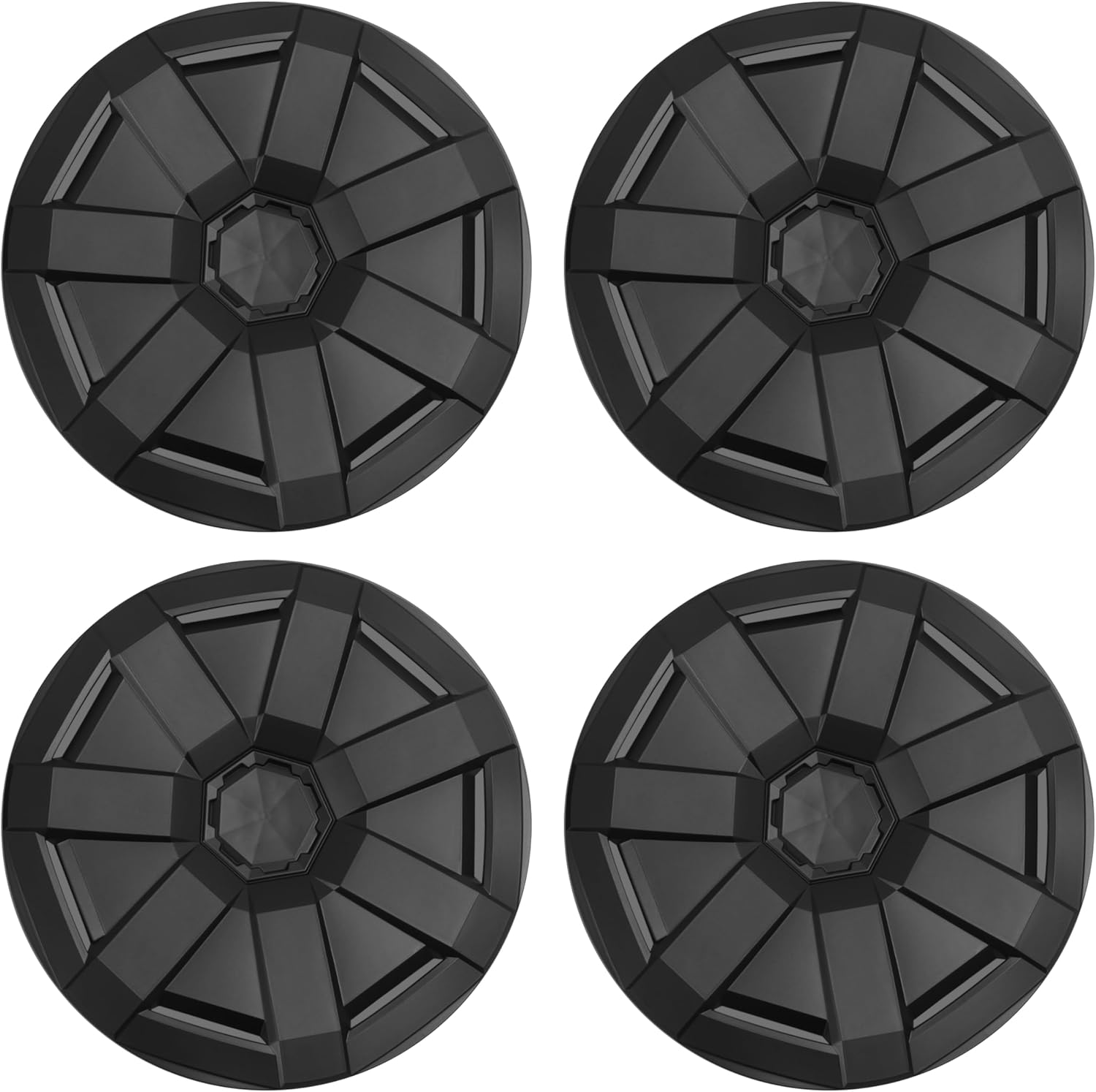 Wheel Hubcaps Replacement Part Compatible with Tesla Cybertruck Matte Black Plastic(PP) Wheel Covers for Electric Truck – Durable Wheel Caps with Rim Protection 4PCS