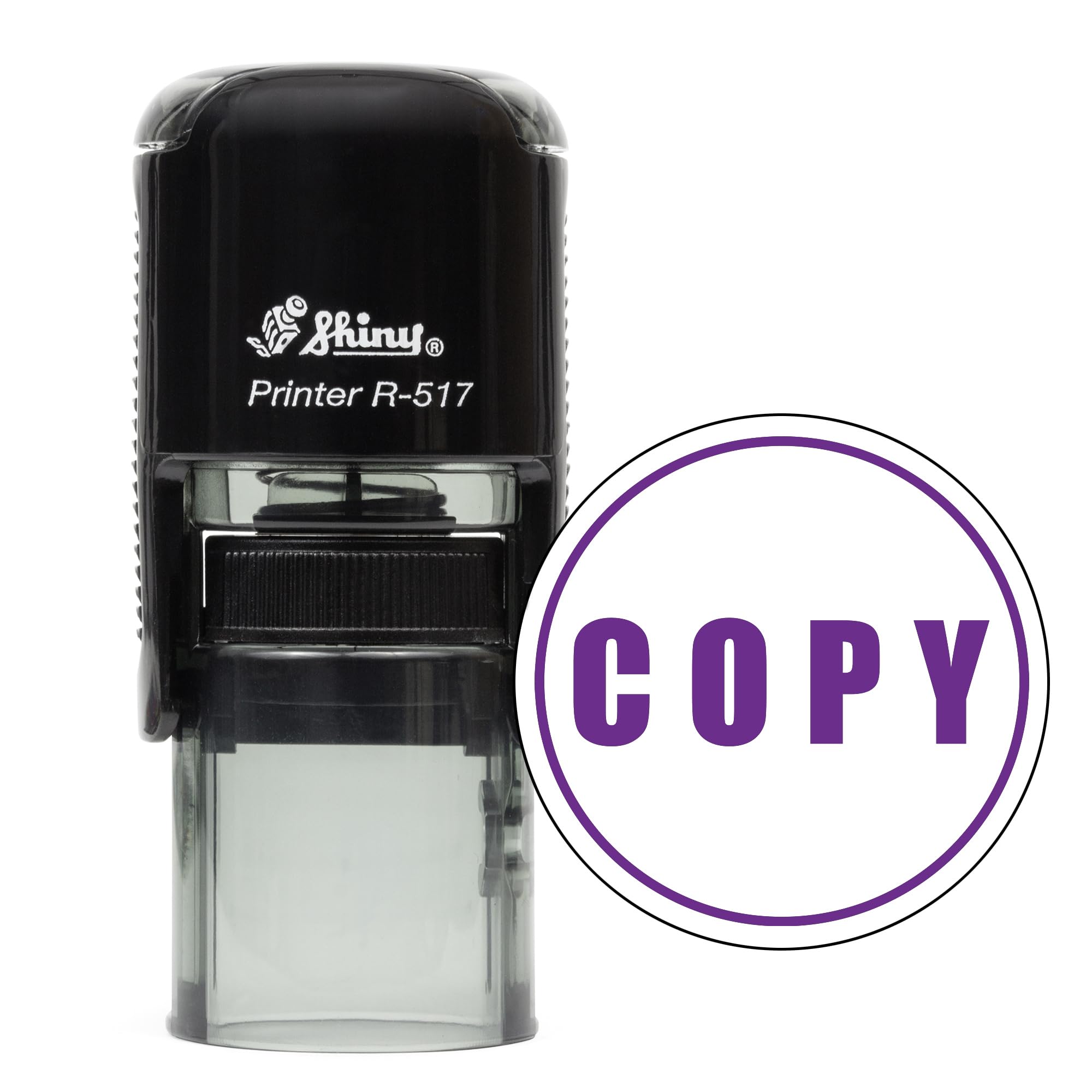 Copy Round Self-Inking Stamp -Purple