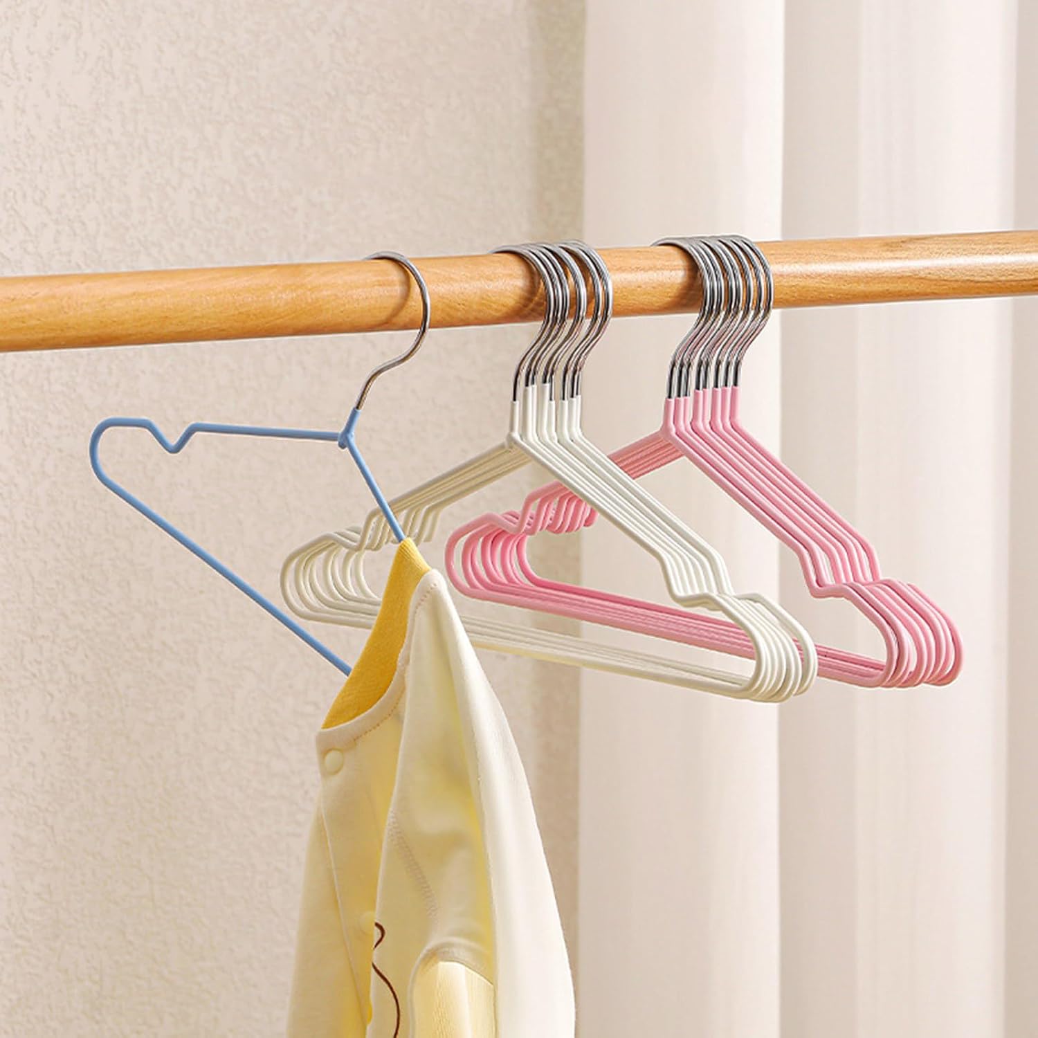 Set of 10 Antislip Hanger Suitable for Small Pet Wardrobe Bird Flying Suit Pee Pad Storage Coated Clothes Hanger