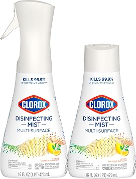 Clorox Disinfecting Mist Sanitizing And Disinfectant Spray, 16 Oz, Lemon And Orange Blossom
