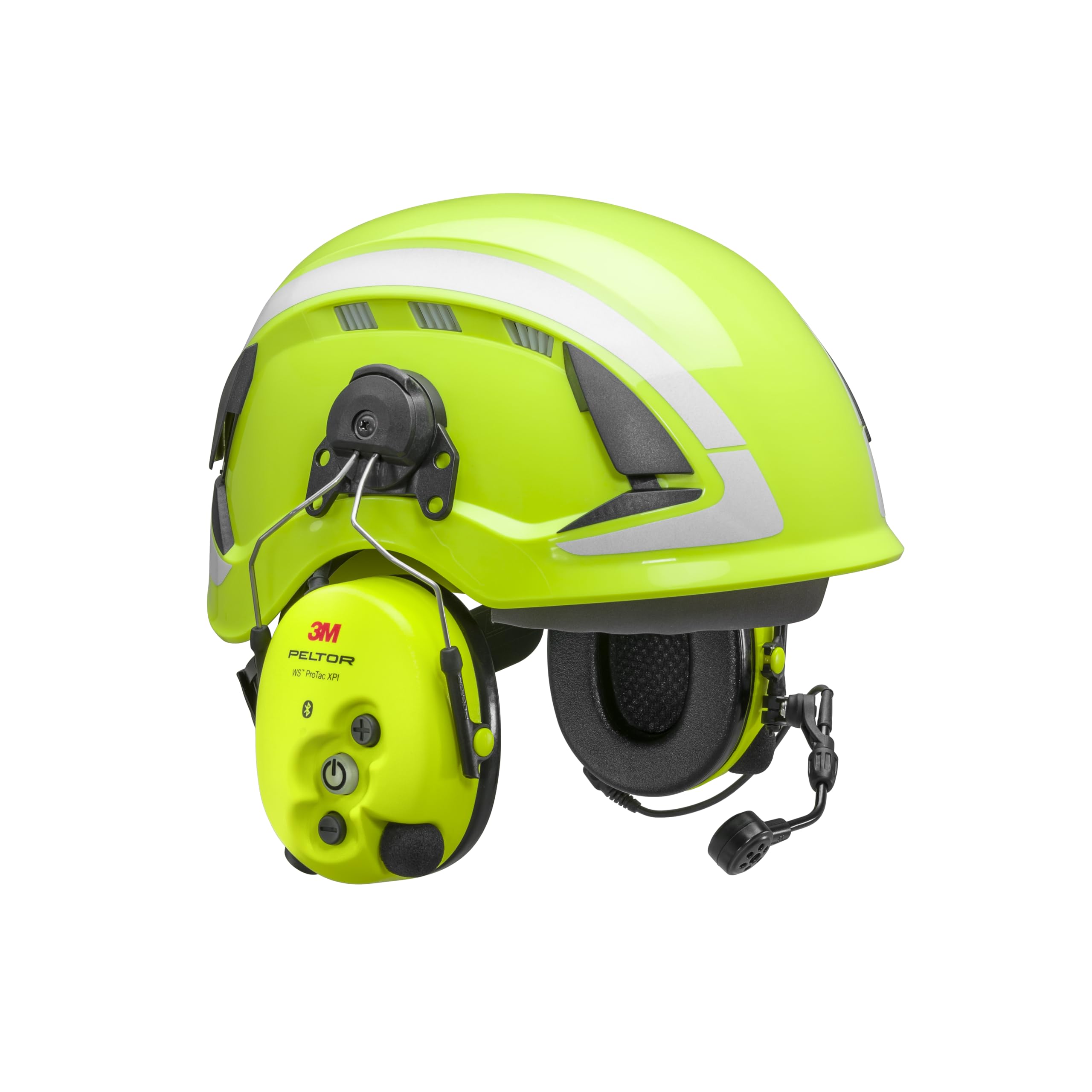 Peltor 3M WS ProTac XPI cuffia, Giallo, MT15H7P3EWS6 | con tecnologia Bluetooth e funzione di attenuazione controllata, con attacco per elmetto