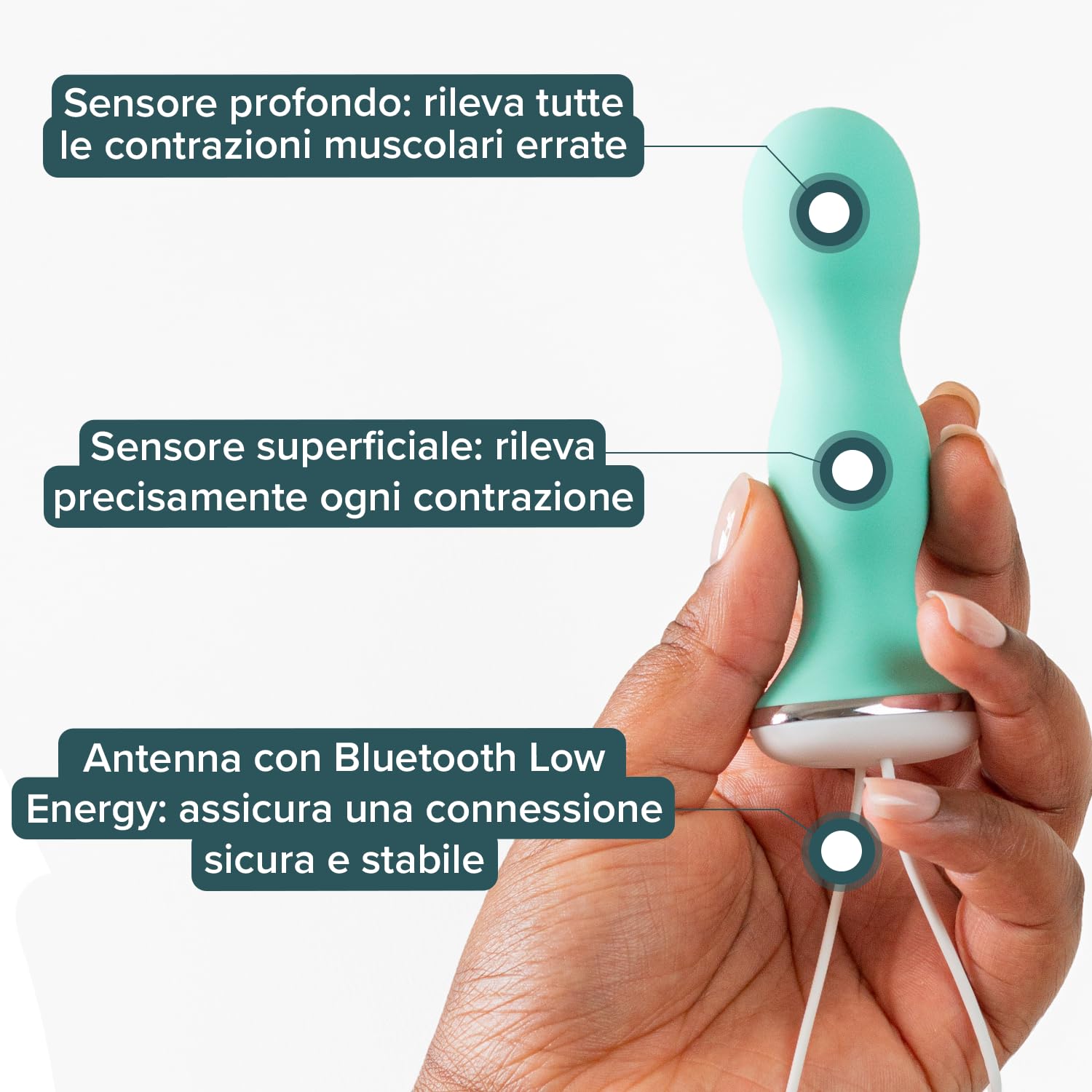 PERIFIT Care, Esercitatore Pélvico con App, Incontinenza & Post-Parto | Rinforza Pavimento Pelvico della Donna, Esercizi di Kegel, Biofeedback, Perdite Urinarie, Menopausa, Dispositivo Medico CE