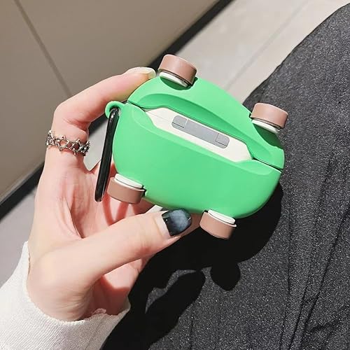 Miniatura 4 de Bonita funda para AirPods Pro de 21 generación (202320222019) con llavero, diseño de radio de dibujos animados en 3D, funda de carga de silicona