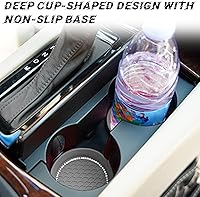 Vista 63 de zipelo Bling Car Cup Coaster, 2 Pack Universal Vehicle Anti-Slip Cup Holder Insert Coasters, Crystal Rhinestone Silicone Shockproof Drink Mat, Car