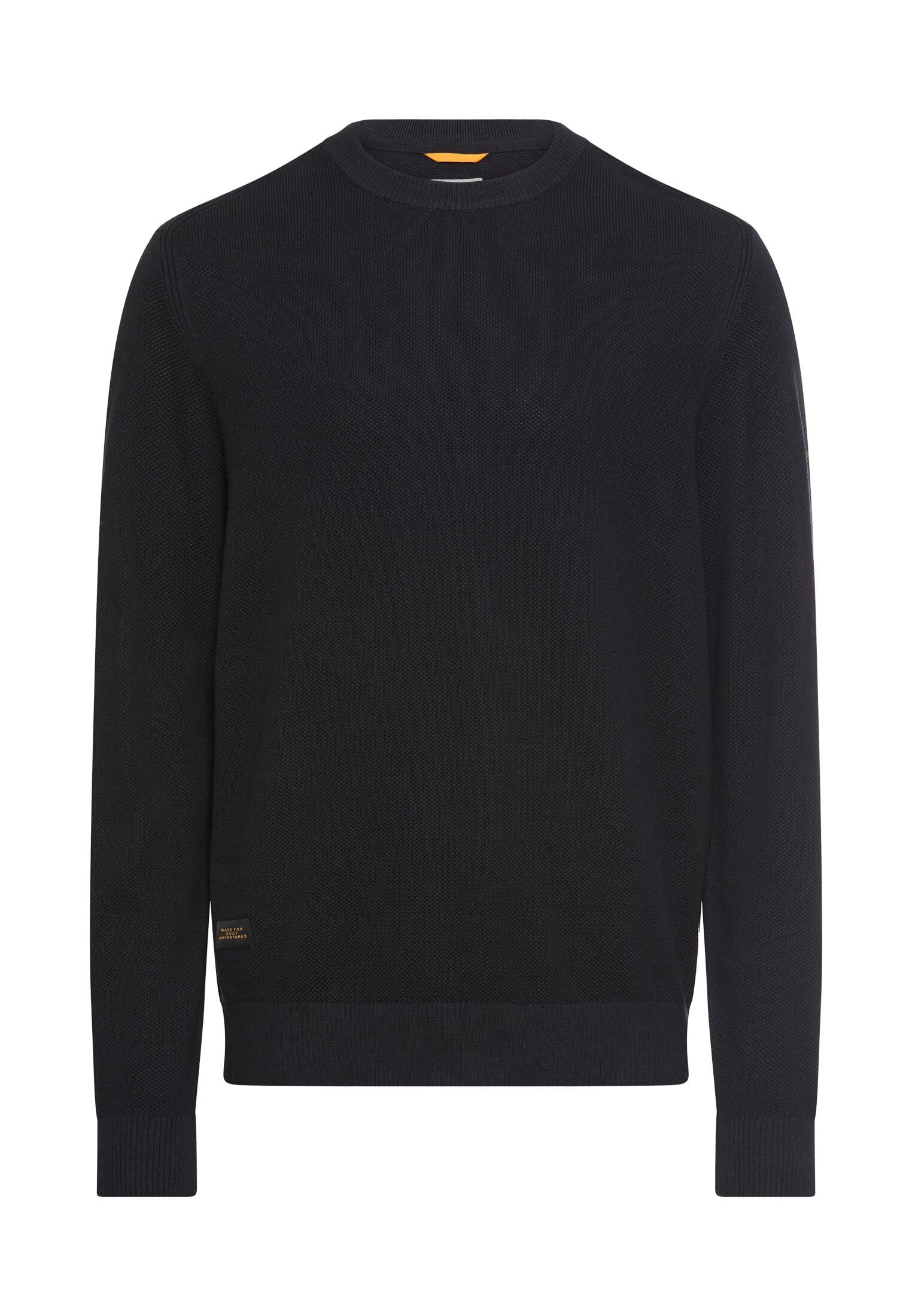camel active Herren Strickpullover mit Rundhalsausschnitt