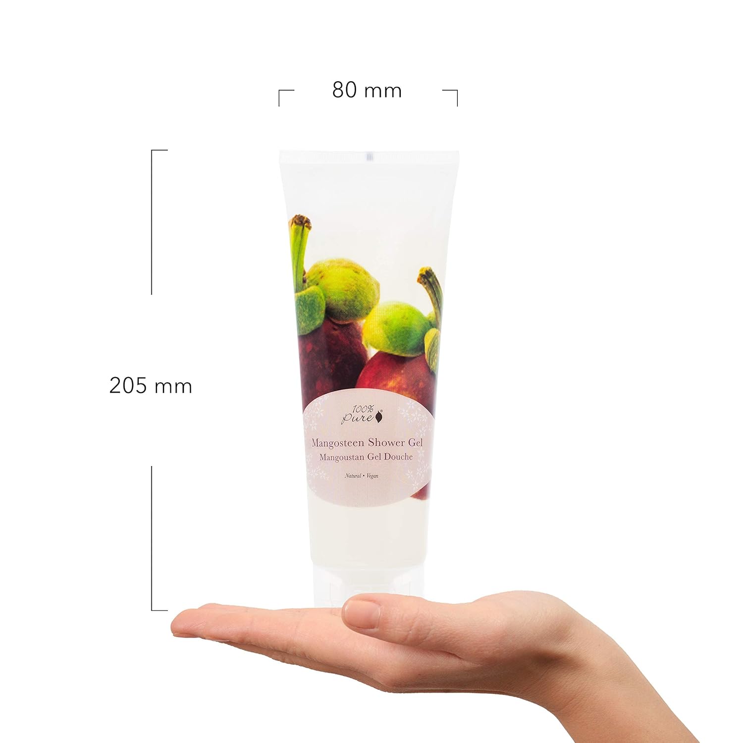 100% PURE Mangosteen Shower Gel Natural Foaming & Hydrating Body Wash - Deeply Moisturizing Gentle Soap Cleanser for All Skin Types, Even Sensitive - Gluten-Free - 8 Fl Oz - Image 9