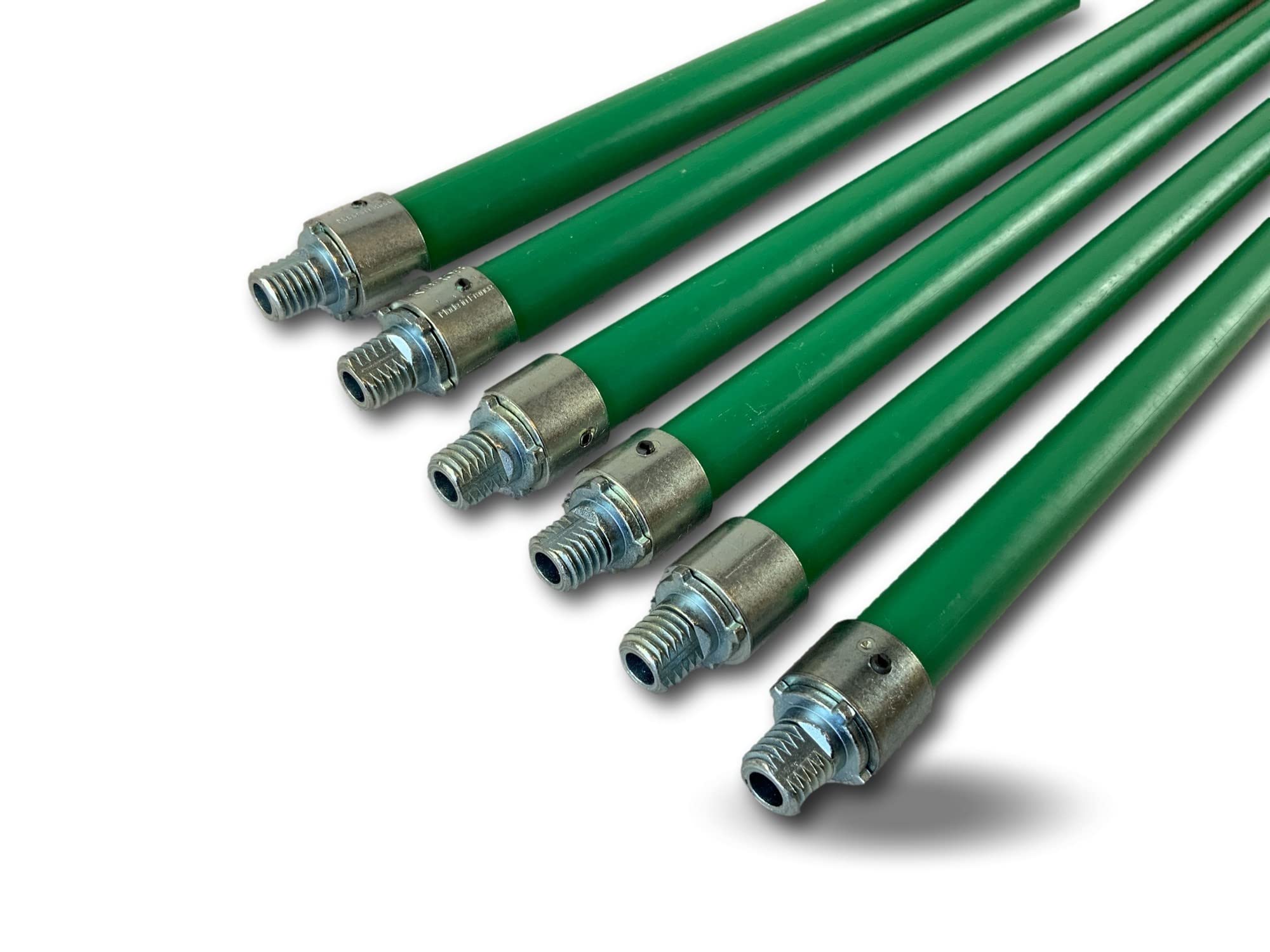 Lote de 6 varillas de deshollinado Kiblok PPN verdes | Ø 18 mm | Extensión para kits de deshollinado | Longitud 1,4 m | Punta roscada autoblocante M12x175 mm | Kibros 4CK15x6